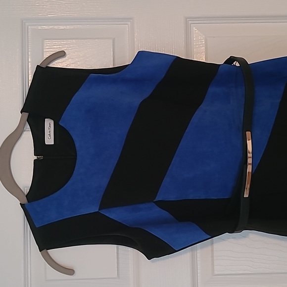 Calvin Klein fitted colour block dress - size 6 - Picture 2 of 8